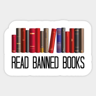 Funny Read Banned Books, Teacher Librarian Gift, Sticker